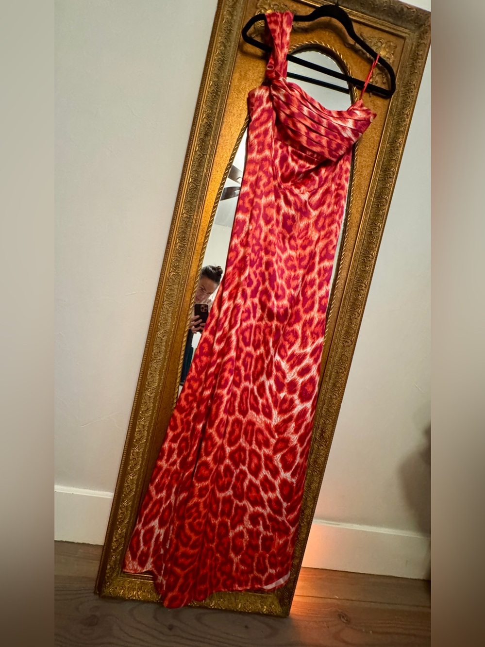 💖💋JUST Cavalli Red & Pink Leopard-Print Gown- SZ 6